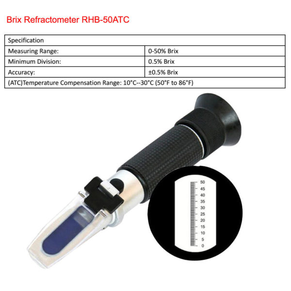 REFRACTOMETER 0-50% BRIX